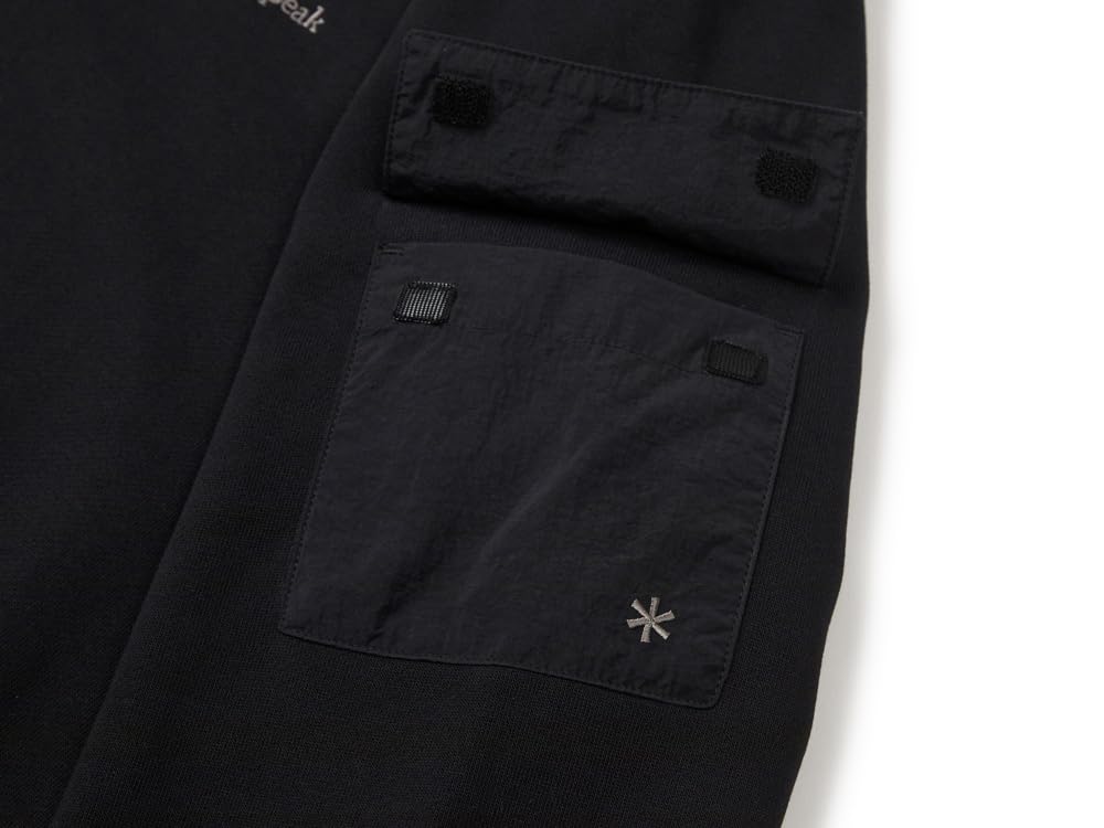 Snow Peak Land Pocket Sweatshirt Size and Sweatshirt GS-S25FMFHT60, Black, M, Men's Women's, Tops,