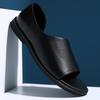 Men's Sandals 2025 New Leather Sandals Men's Leather Summer Wear Roman Sports Leisure Beach Shoes Trend