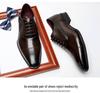 Men's Plus Size Genuine Leather Formal Wedding Shoes - Three-Piece Square Toe Design.