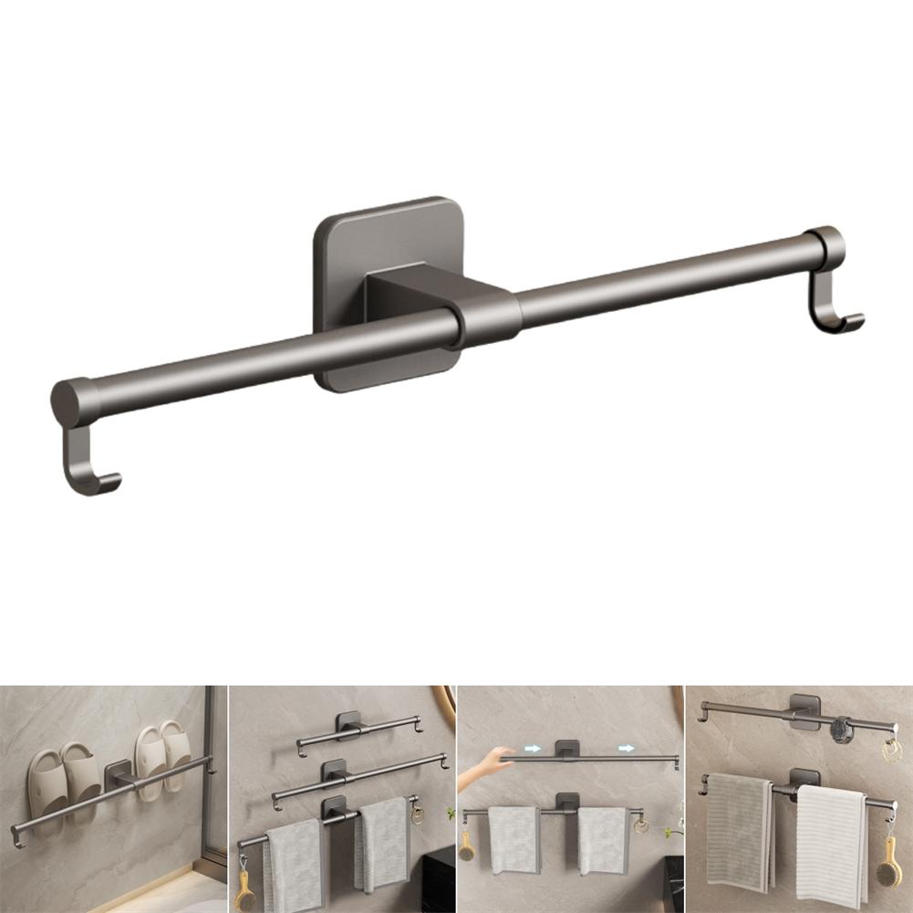1PC 30/40/50CM Bathroom Towel Bar No Drilling Wall Mount Kitchen Towel Rack Hanger Adjustable Bathroom Hand Towel Rack