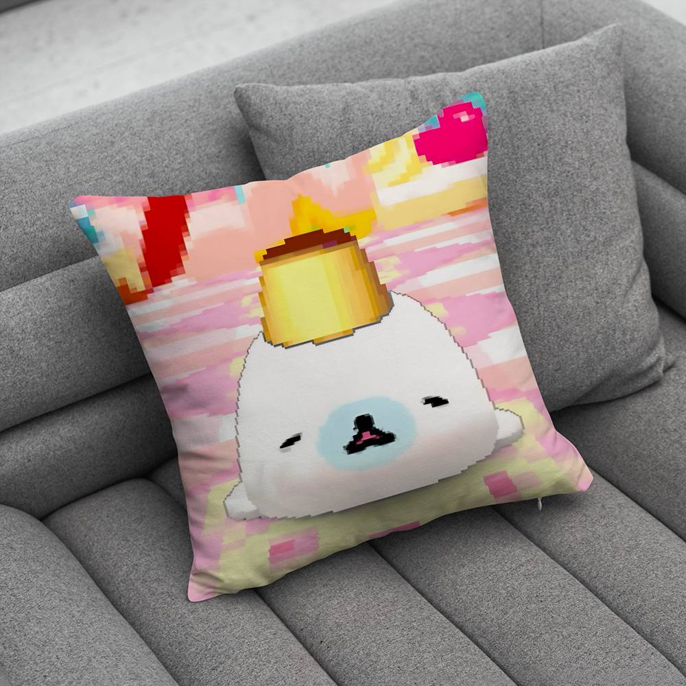 

CUTE MMamegoma Seal Meme pillowcase casual style decoration suitable for home decoration excluding pillow core 30x30cm