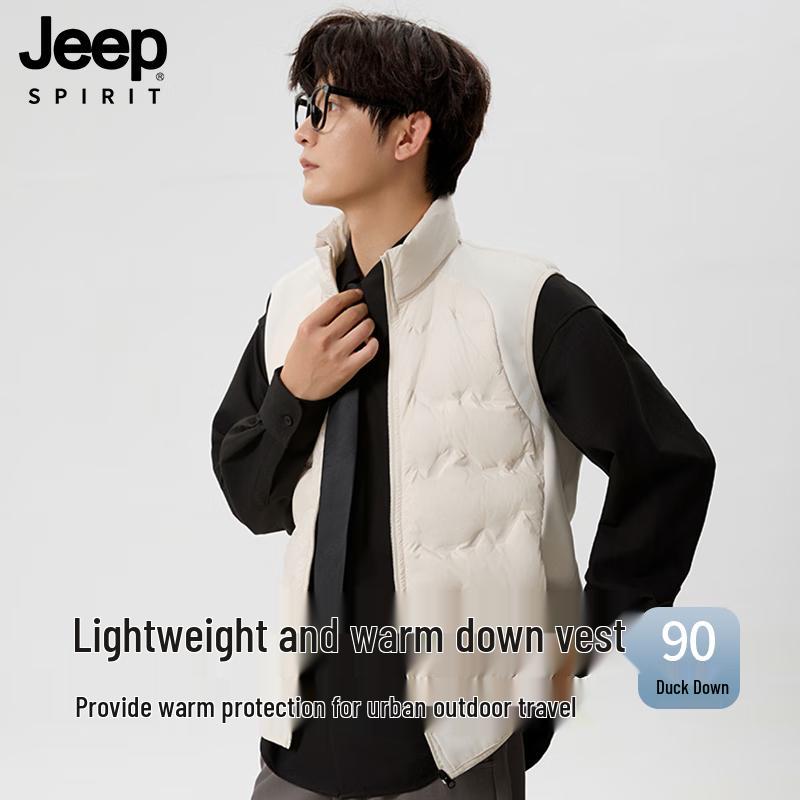 JEEP SPIRIT Men's Stand Collar Down Vest