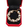 Yousheng Women Bracelet Electroplating Rhinestone Fine Workmanship Luxurious Bright Luster Decoration Temperament Adjustable Imitation Pearls Bracelet