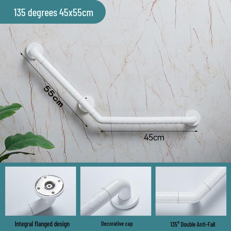 135° Anti-Slip Stainless Steel Bathroom Grab Bar for Elderly - Accessible Stair & Toilet Handrail