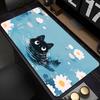 Keyboard Pad Laptop Gaming Accessories Mouse Pad Kawaii Flower Desk Mat PC Gamer Black Cat Rug Office Cute Carpet Home Table Pad
