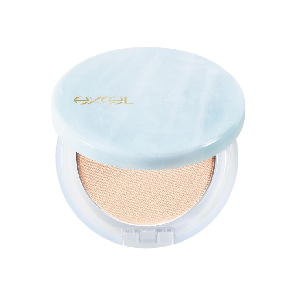 excel Protective UV Retouch Powder with Puff, Clear Beige, Limited Edition, Face Sunscreen