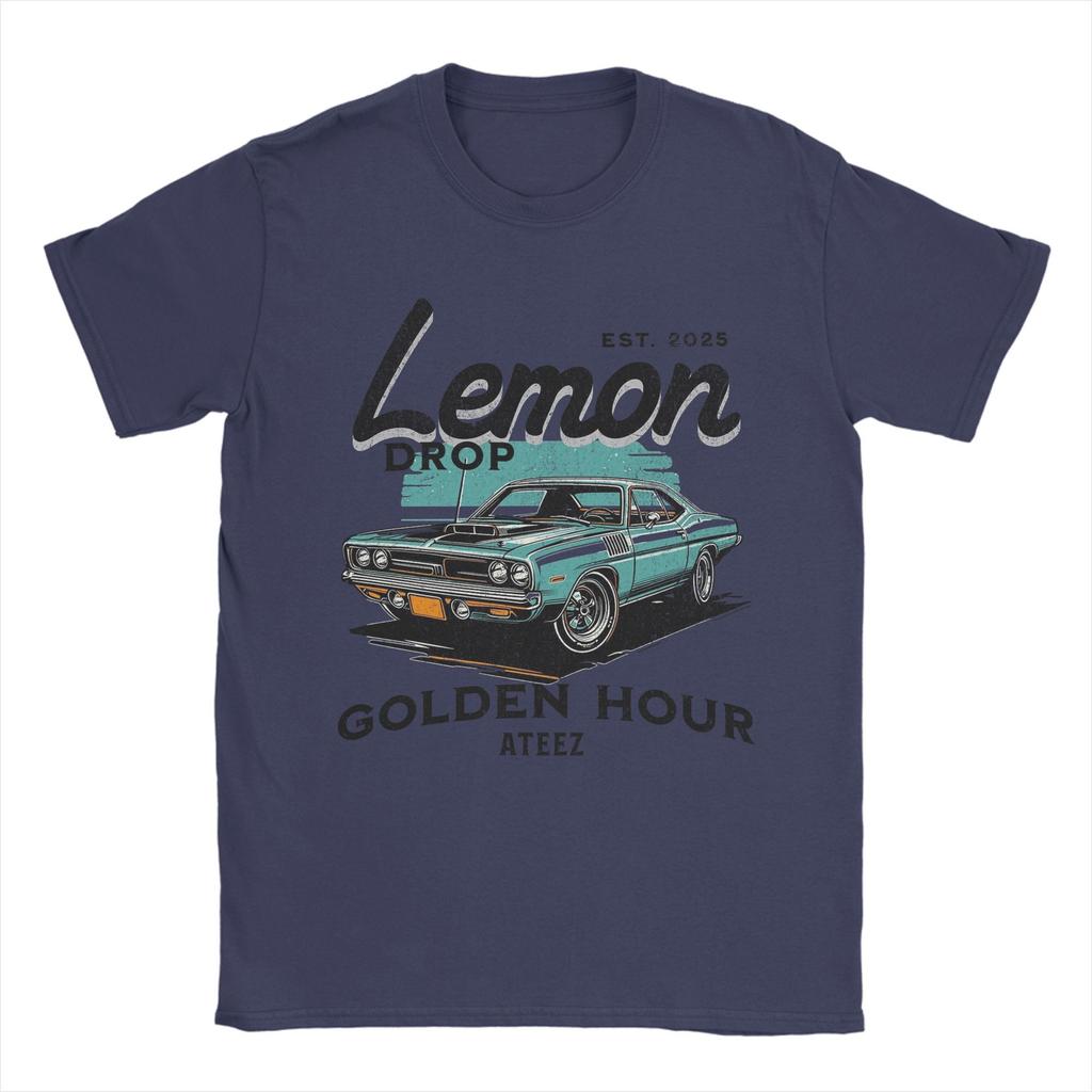 Lemon drop ATEEZ ATINY Fashion T Shirts for Men Women Golden Hour 100% Cotton Tee Shirt Clothes
