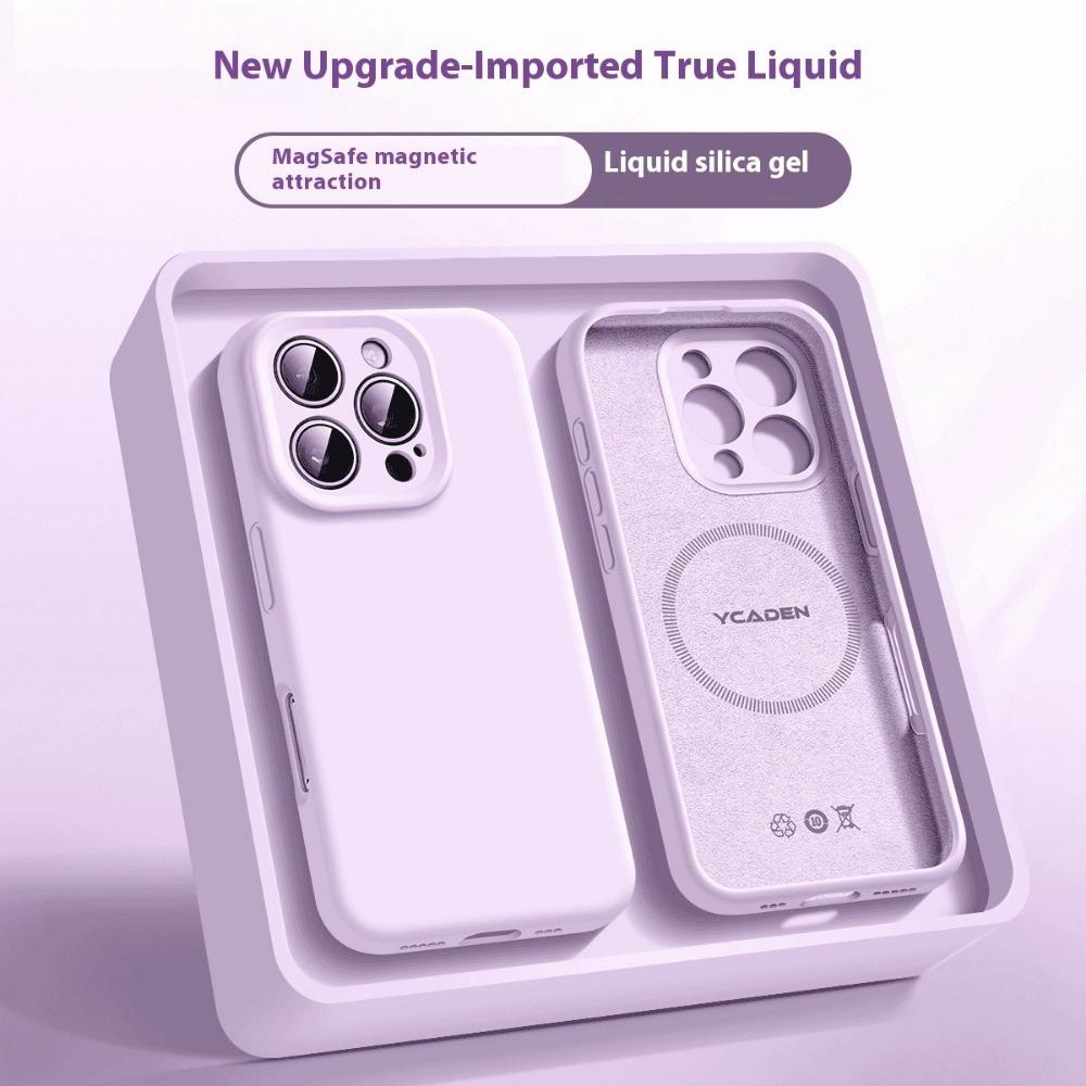 Candy Color Phone Case For iPhone 17 16 15 14 13 12 Pro Max Air For Magsafe Magnetic Wireless Charge Soft Liquid Silicone Cover