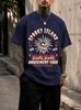 2026 New Pure Cotton Tshirt Ghost Island Amuseunisext Park Retro Horror Print Crew Neck Short Sleeve Casual Top