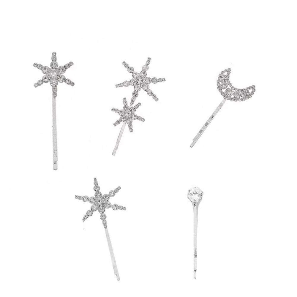 Han Style Fresh Star Hair Clip Lovely Sweet Girl Mini Rhinestone Bang Clip Hair Pin Fashion Headwear Ornament Hair Pin Hair Bow
