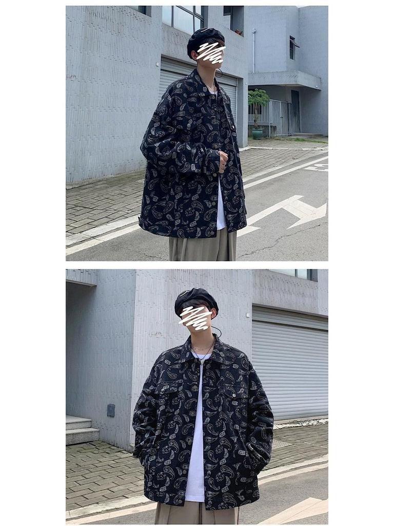 Herren Kapuzen-Jeansjacke - Frühling/Herbst Trendiger lockerer Schnitt im Hongkong-Stil