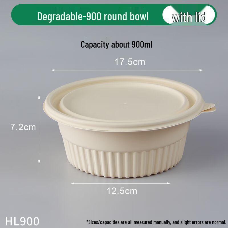 COFLYEE Biodegradable Corn Starch Food Containers