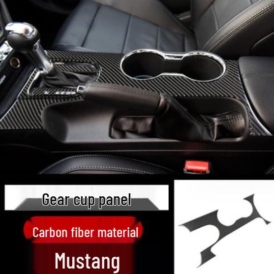Ford Mustang Kohlefaser Interieur Zierleisten-Set: Konsole, Lenkrad, Schalthebel, Lüftungsdüse