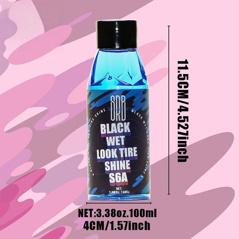 1Pcs Protection Long-Lasting Tire Shine Spray 100Ml Motorcycle Black Wet Look Tire Shine Dressing For Deep Glossy Finish
