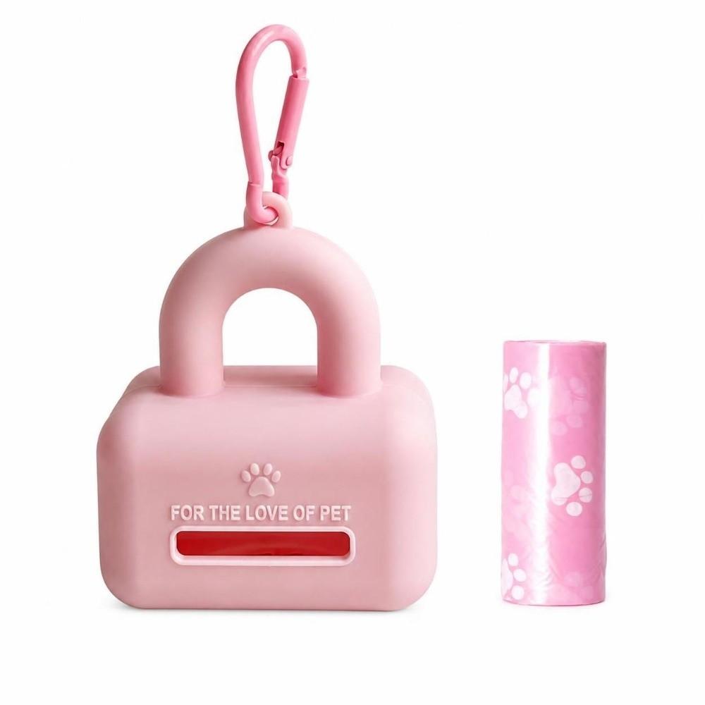Carabiner Included Pet Waste Bag Dispenser Silicone Pet Outdoor Waste Bag Holder Outdoor Walking