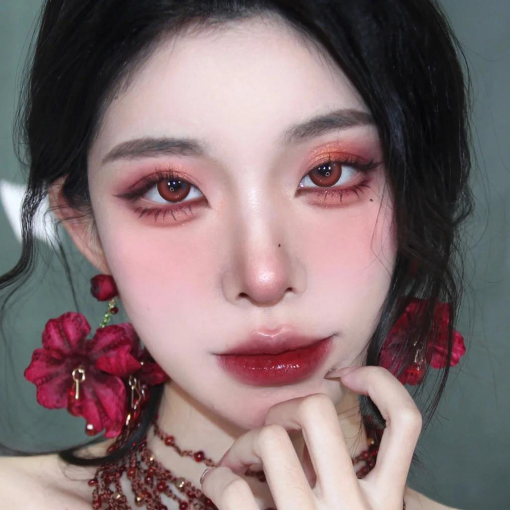 COD Eyeshare 1 Pair Red Color Cosplay Contact Lenses Pink Purple Colored Eye Makeup Contacts Fashion PUpils for Halloween