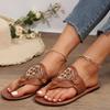 Nieuwe Dames Slippers Sandalen met Decoratieve Knoppen Zomer Platte Schoenen Modieus Design