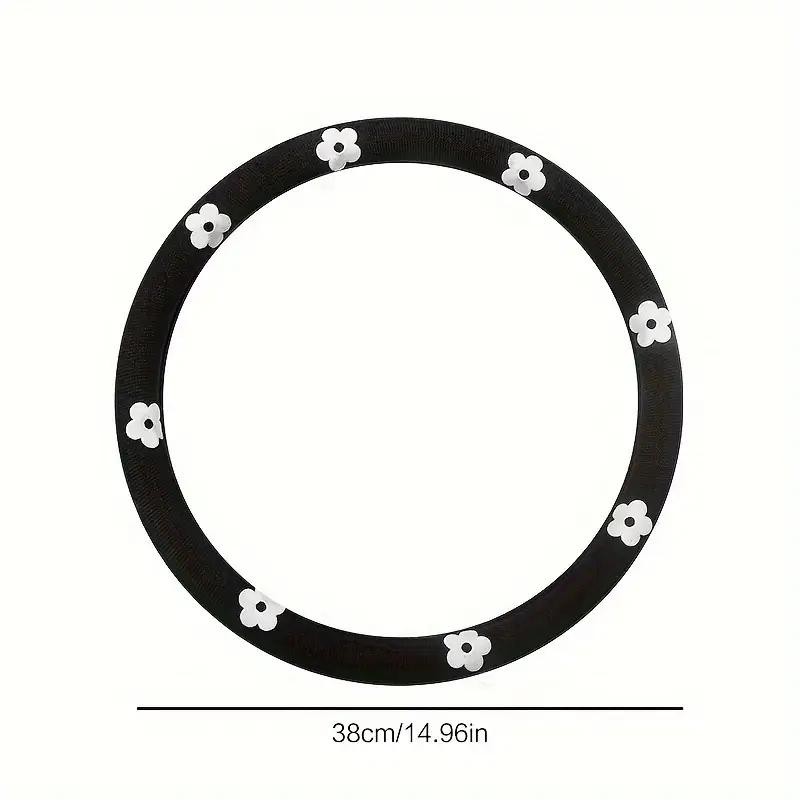 Decoration Knitted Styling Interior Accessories Product Universal Car Cute Daisy Flower Steering Wheel Cover Car Interior