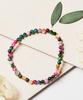 Jbans Classic Chrysanthemum Pendant 4Mm Slim Mixed Color Gemstone Bracelet (C2503Ac1337_Gn)