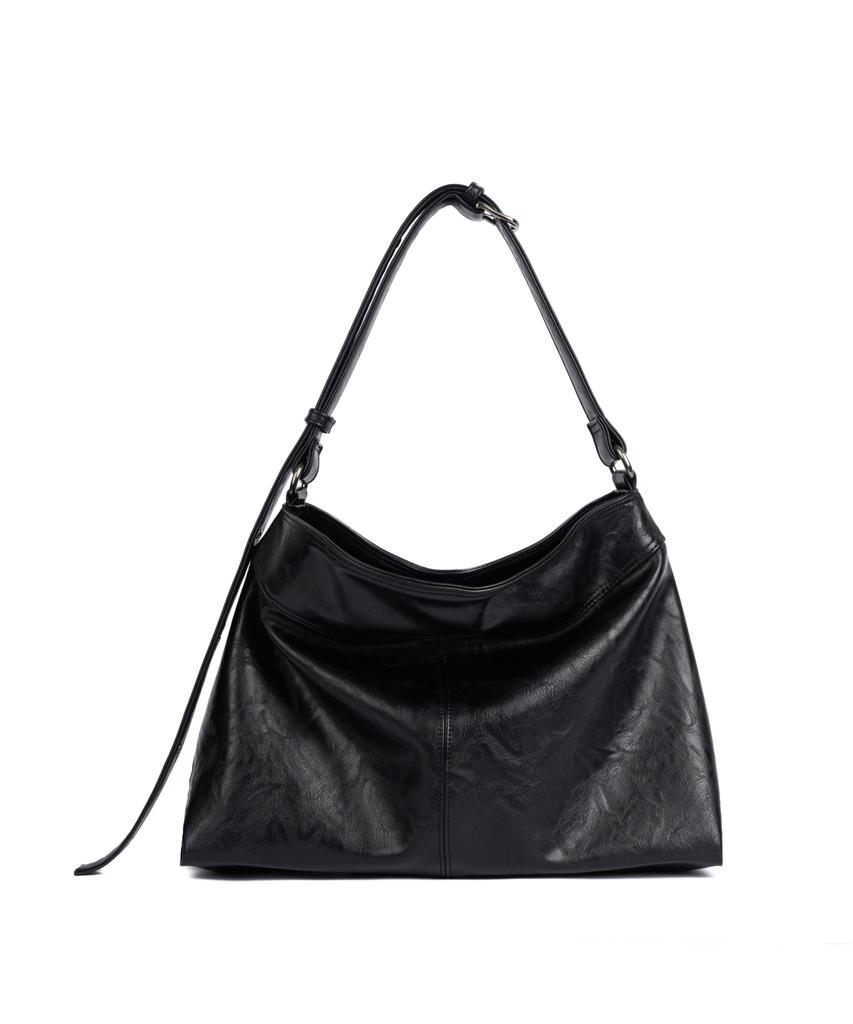 Haharchive Contour Belted Bag (Black Leather)
