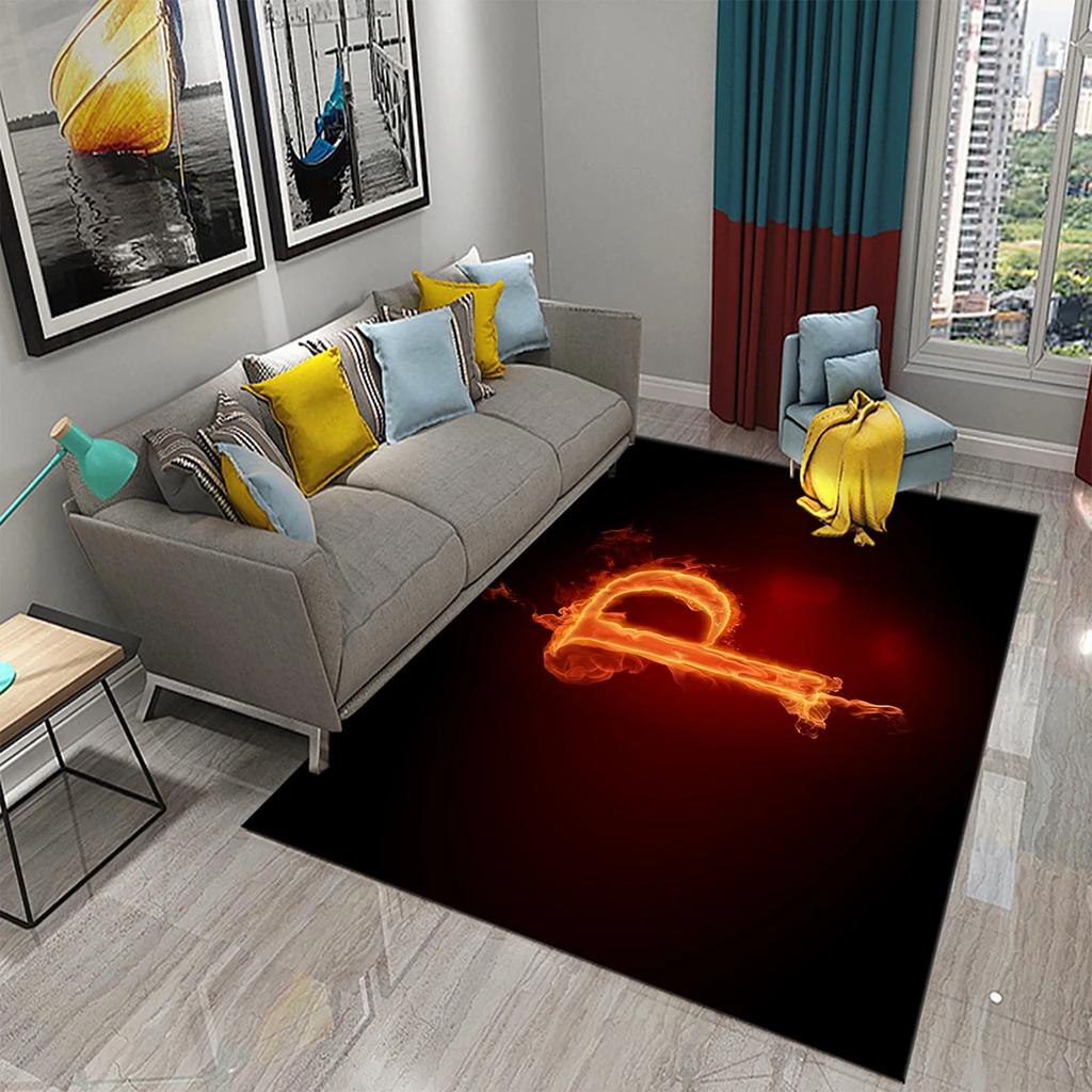 3D Letter Art Carpet Kitchen Bathroom Entrance Door Anti-Slip Mat Carpet Doormat Living Room Bedroom Home Decor Floor Mats Rug