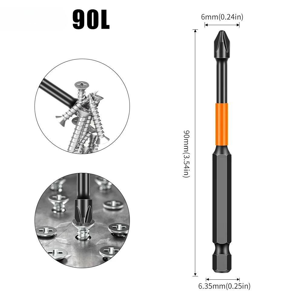 S2 Steel Electric Head High Hardness Magnetic Anti-slip Electric Drill Bit PH2 Strong Magnetic Cross Torque Head Screwdriver