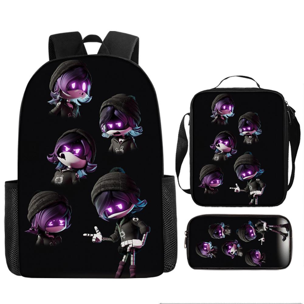 Inorganic Killer Children's School Bag Backpack Murder Drones Elementary School Cartoon Backpack Three-piece Set