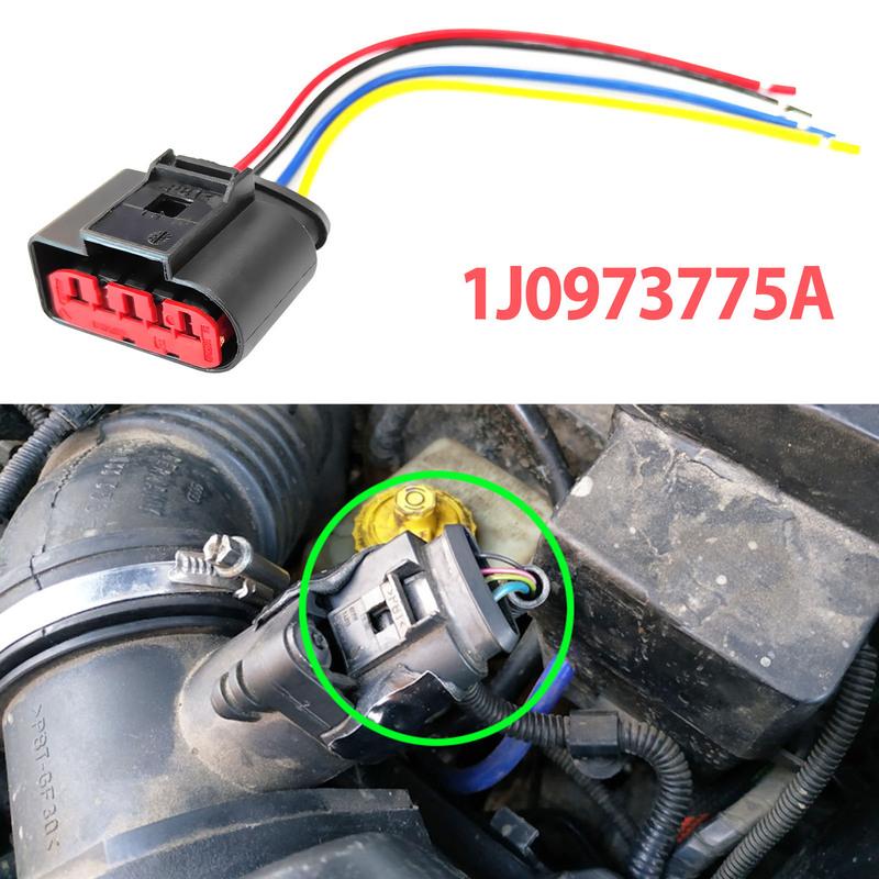 2pc For VW Sharan Golf Bora Polo Passat B5 B6 Touran Jetta Caddy Fox T5 MAF Mass Air flow Meter Sensor Connector Plug 1J0973775A