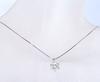 Box for You and Platinum Pt900 Diamond Necklace UP Pendant Single SI2 Grade G Color Front and Back Good [Jewelry Me] 0.20ct Cut/4084 [Birthstone