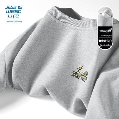 JEANSWEST LIFE Men's Heavy Cotton Graphic Sweatshirt