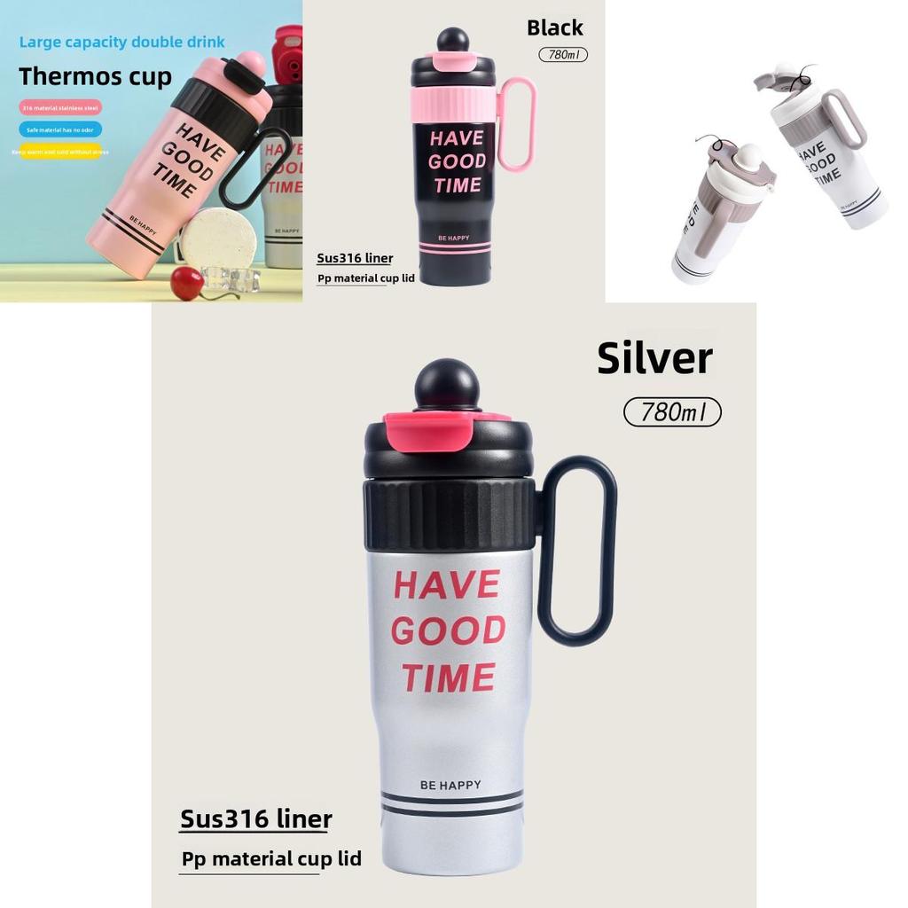 Flower Language Double Drink Insulated Bottle With Vacuum Technology For Office And Travel