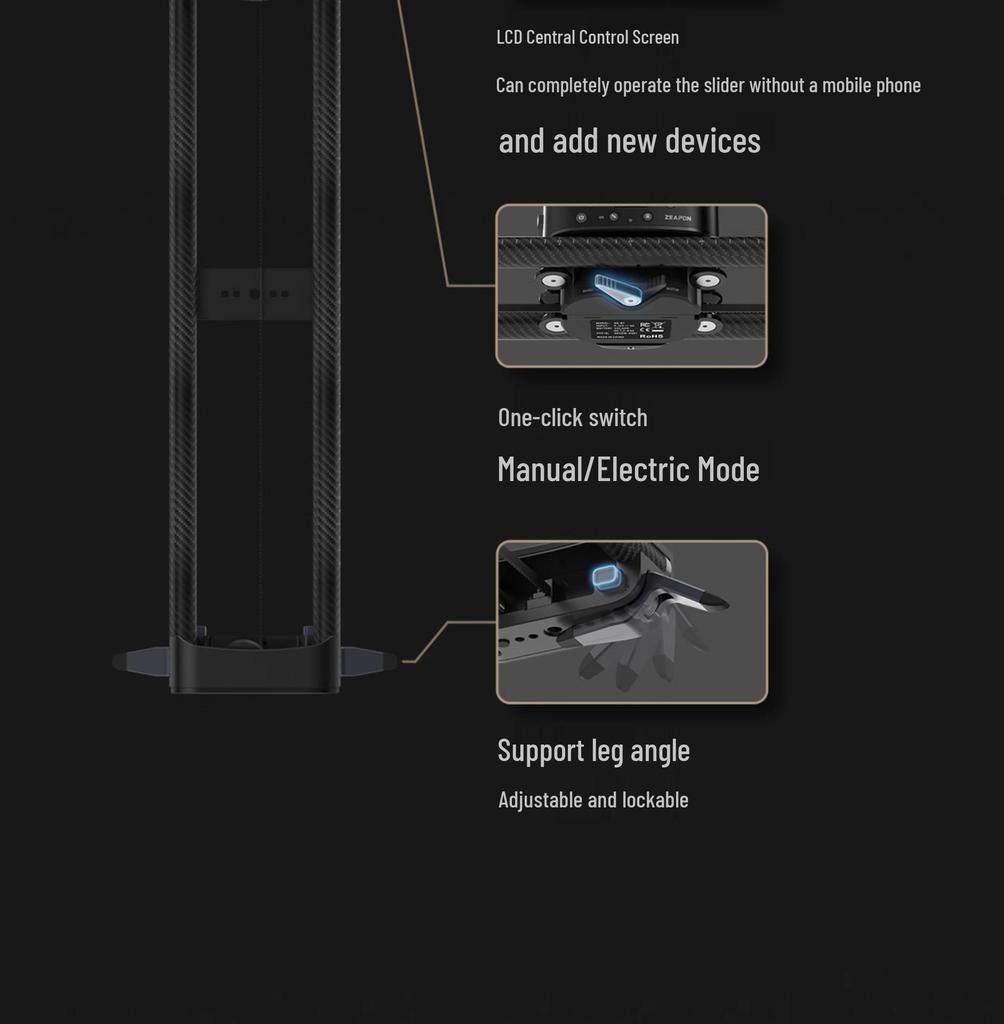 ZEAPON AXIS Series Electric Three-Axis Slider for DSLR Video, Photography, Live Streaming, and Time-Lapse.