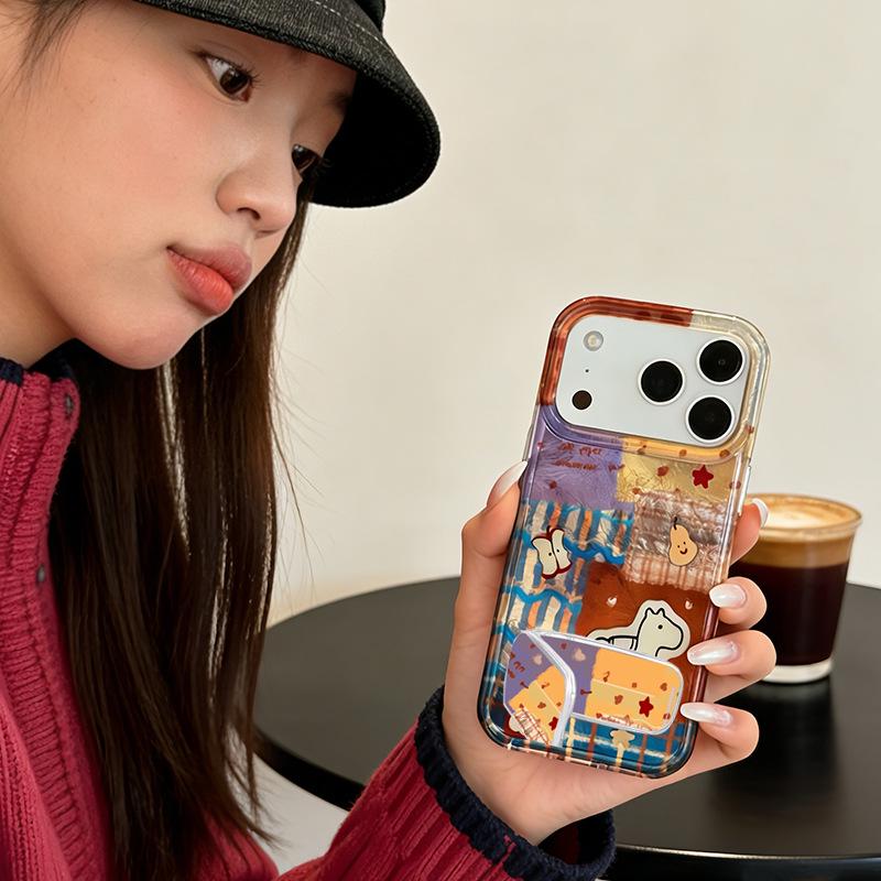 Cartoon Horse Patchwork Phone Case for 16/17 Pro/Promax and 17Air - Year of the Horse Edition