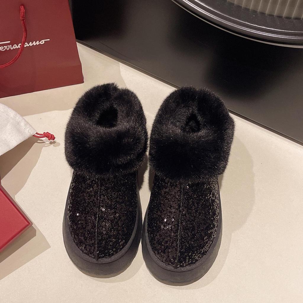 2024 Women's Plus Size Winter Thick-Soled Warm Snow Boots