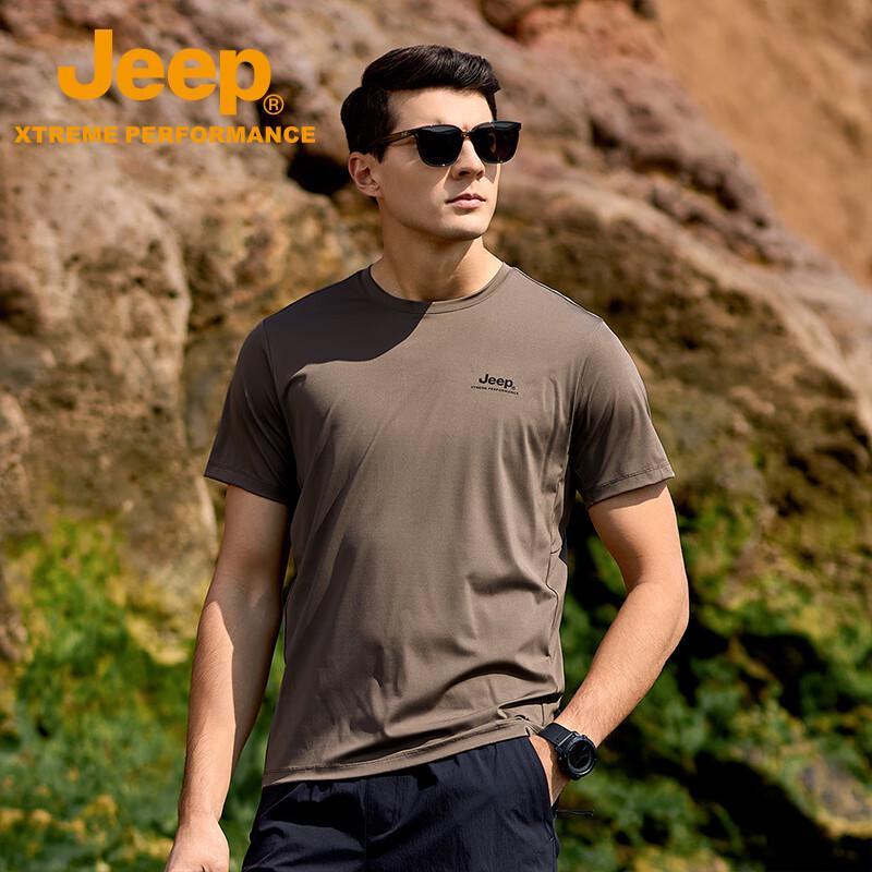 JEEP Men s Outdoor Casual Cooling Short Sleeve T-Shirt L