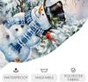 Winter Snowman And Cardinals Shower Curtain Christmas Wonderland Trees Holiday Bathroom Curtain For Decor Waterproof Fabric Sets