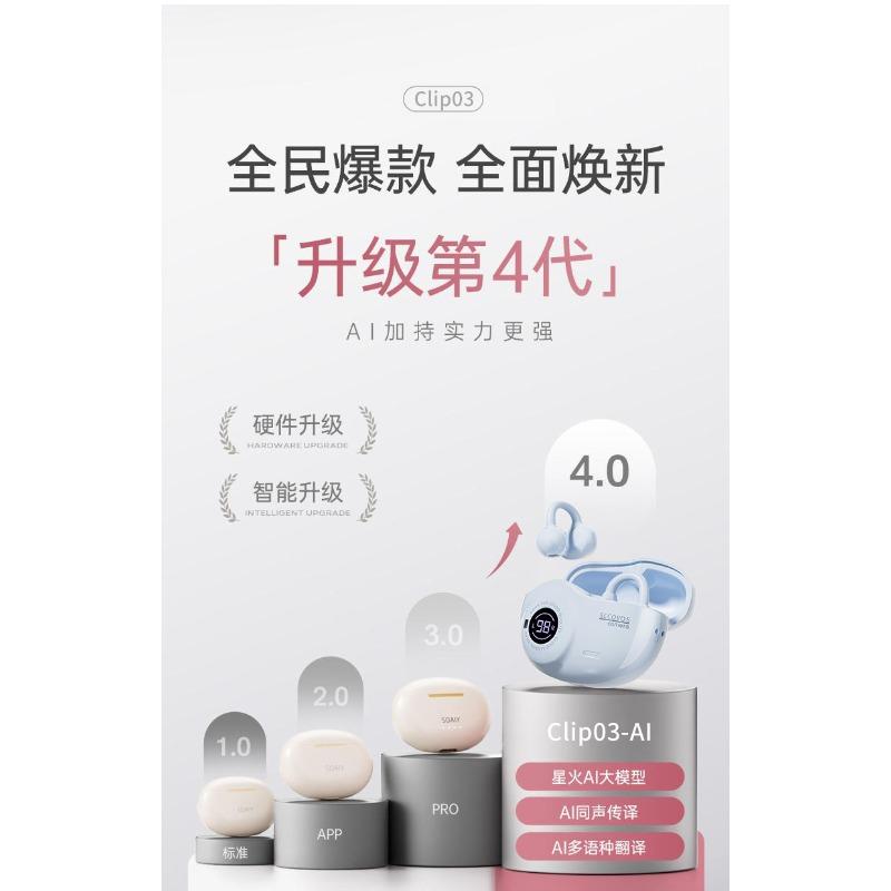 New clip03 cartoon style ear clip OWS non-in-ear open wireless bluetooth headset