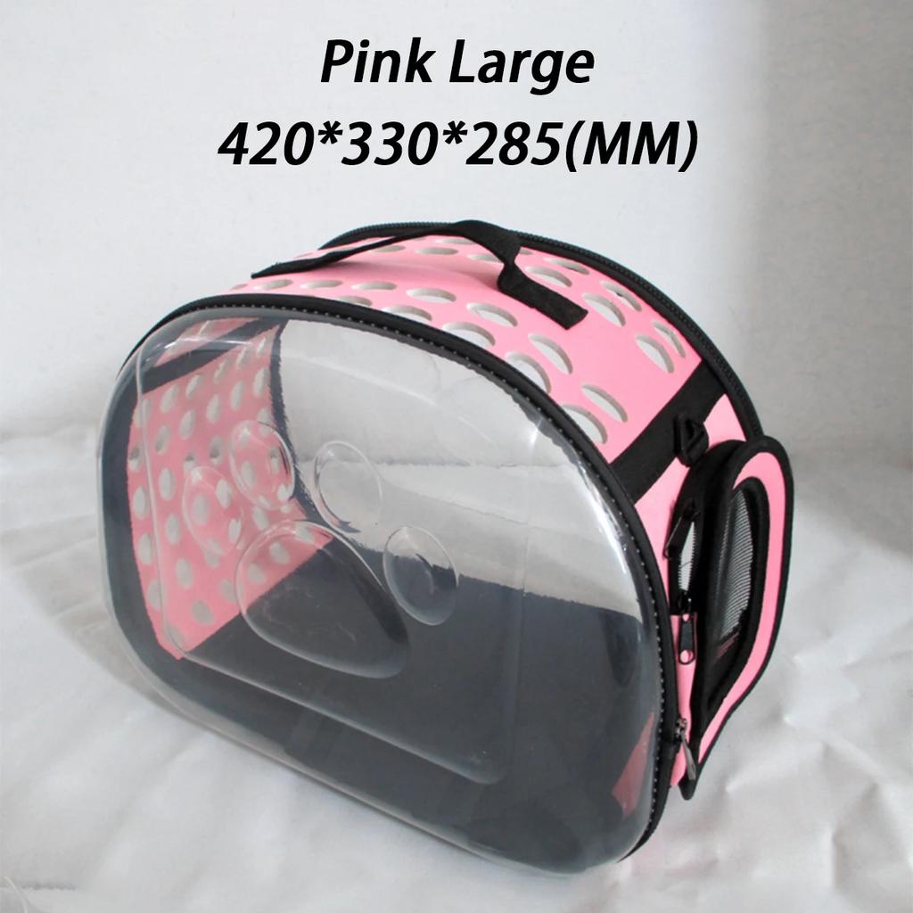 Haustier-Umhängetasche, Katzenträger, Outdoor-Reisen, atmungsaktive Handtasche, Welpen- und Kätzchen-Kapsel, transparente tragbare Schultergurt-Tasche