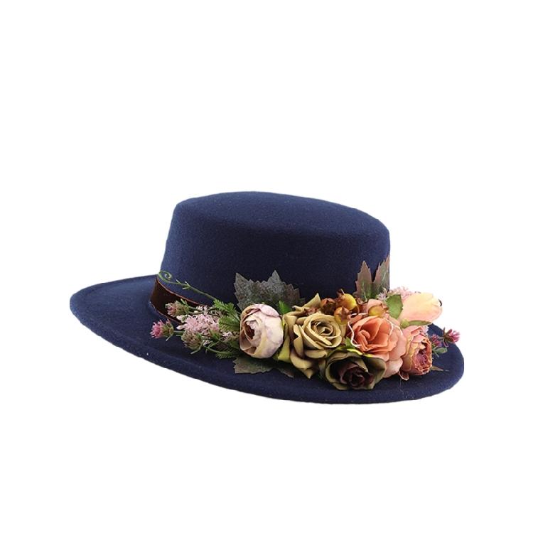 Comfortable Ladies Church Hat for Daily Wear and Special Event Floral Decoration Constructed from Practical Polyester