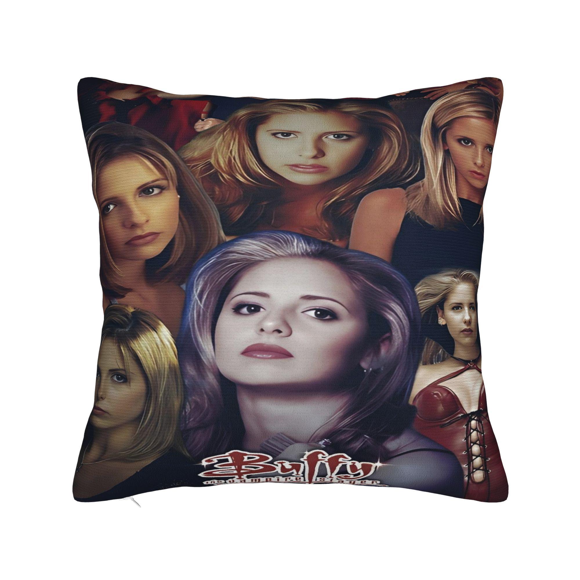 Наволочка Баффи - Истребительница Вампиров Сериал Мягкая Наволочка Милая Забавная Подушка Чехол Для Стула Дивана Домашний Декор 30cmx30cm