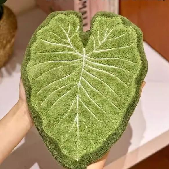 Creative Quick-Dry Coral Fleece Leaf Hand Towel for Kitchen