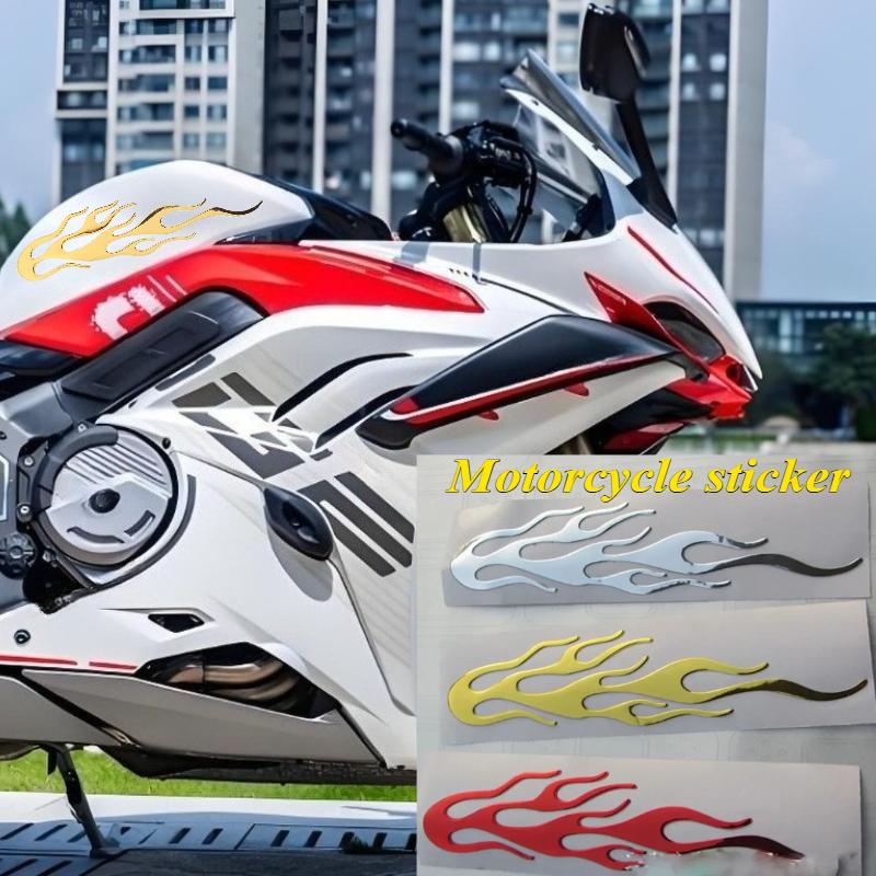 Motorrad Zubehör 3D Flamme Feuer Reflektierender Aufkleber Vinyl Decal Auto Styling Dekoration Dirtbike Universal