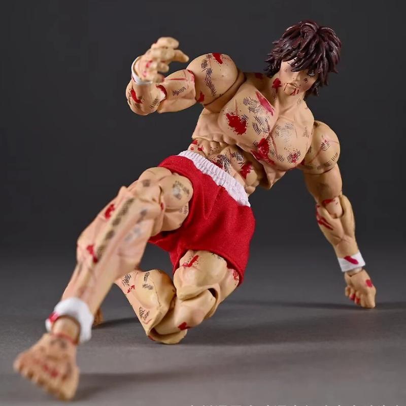 Baki Hanma Action Figure 1/12 Scale Chinese Made Battle Damaged Articulated Collectable For Anime Fans Display In Color Box Premium Quality