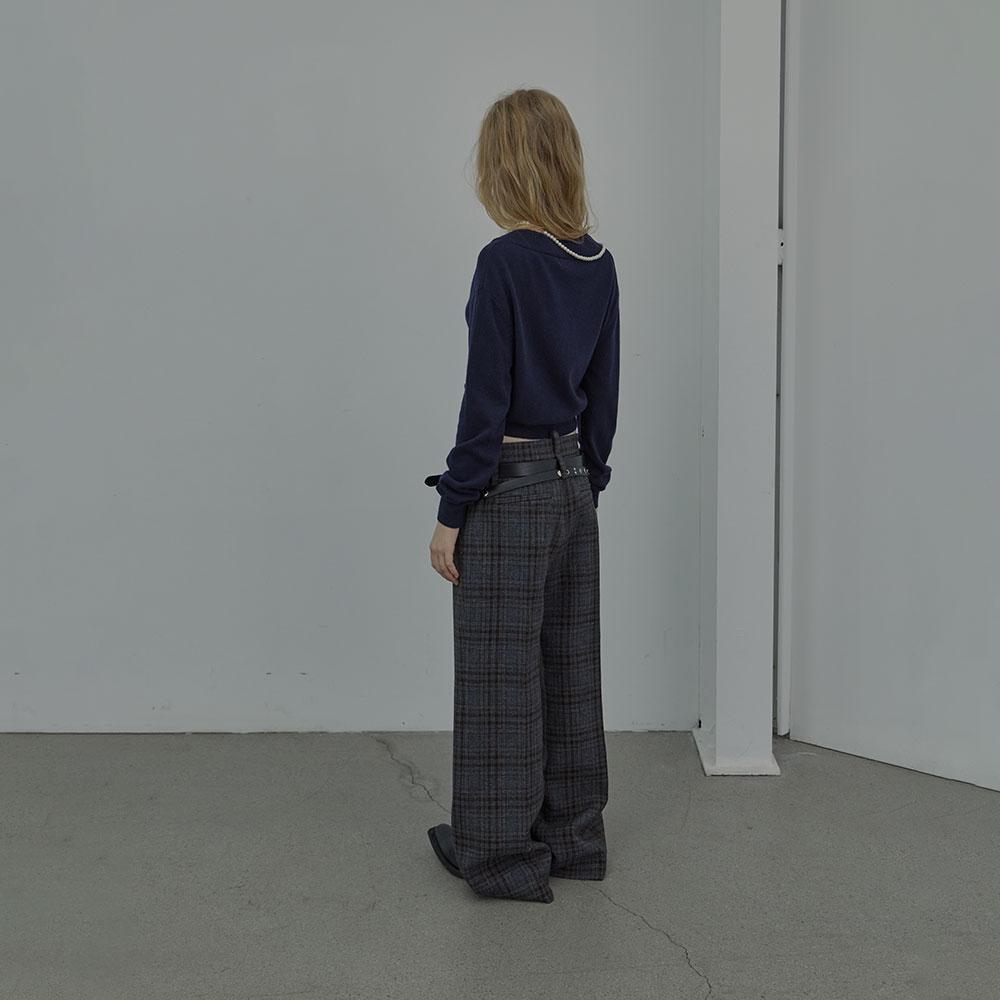 LCDC™ Belted Tailored Trousers_Checked (Brown)
