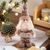 Extendable Christmas Decorative Figure with Fabric Texture, Holiday Character Ornament for Living Room Shelf Displays