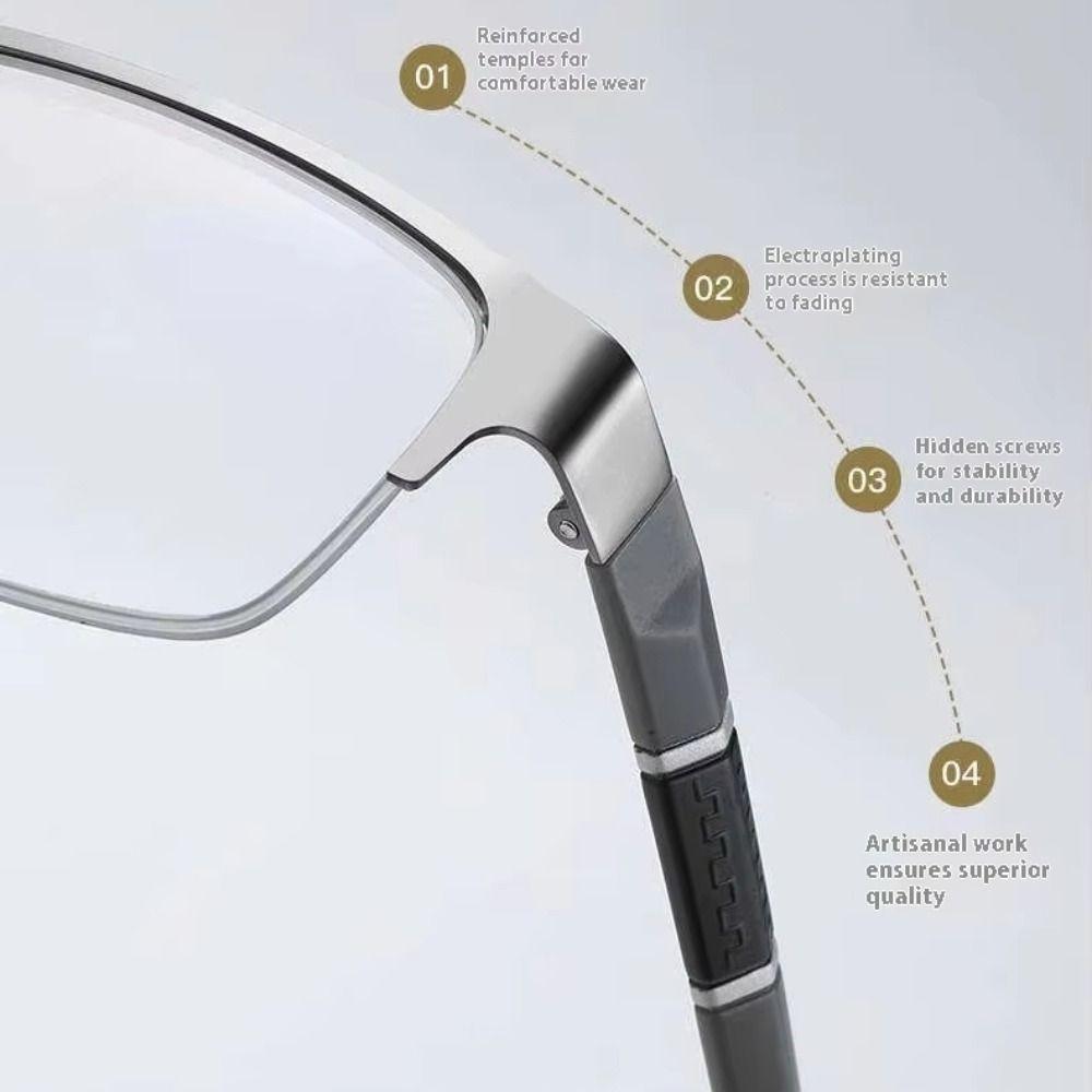 Strength: -0~-4.0x Photochromic Myopia Glasses Black+Blue Anti Eyestrain Reading Glasses Readers
