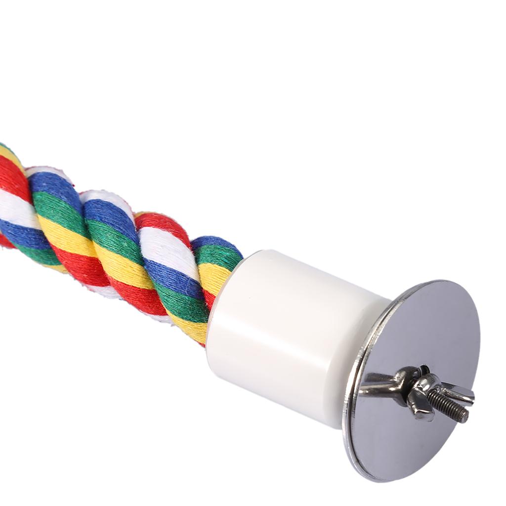 Bird Parrot Colorful Cotton Rope Standing Perch Bird Bungee Toy