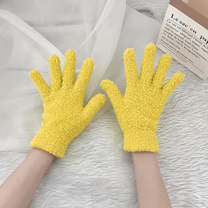 

1 пара антипиллинговых студенческих милых теплых перчаток для письма подарок зимняя мода коралловый флис практичность перчатки для сенсорного экрана минималистичные