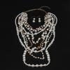 Statement Long Pearls Necklace With Earrings Set for Trendy Women Seek Unique Styles In Fashion Accessories Daily Use