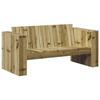 VidaXL Canapé de jardin 2 places 134x60x62 cm Bois de pin traité 873870